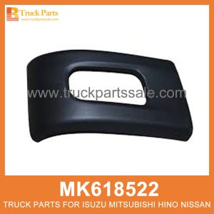 Corner Left Front Bumper with Fog Lamp hole MK618522 for Mitsubishi truck Esquina izquierda parachoques delantero con orificio de la lámpara de niebla الزاوية اليسرى المصد الأمامي مع فتحة مصباح الضباب