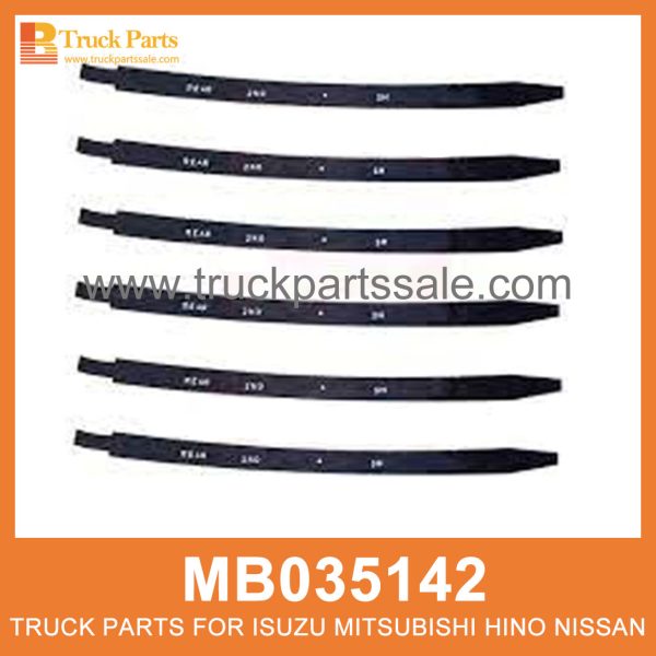 Cover Leaf Rear Spring MB035142 for Mitsubishi truck Cubra de hoja de resorte trasero قم بتغطية الربيع الخلفي لورقة