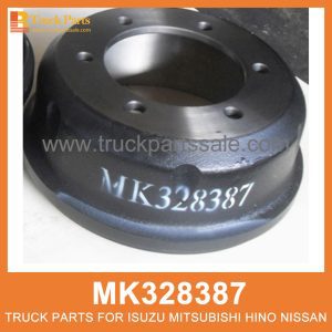 Drum Brake Rear 6 Bolt Type using 110mm liner MK328387 for Mitsubishi truck Perno trasero del freno de tambor البراغي الخلفية الفرامل الطبل