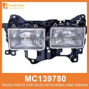 Head Lamp Left with Housing MC139780 214-1168L for Mitsubishi truck Lámpara de la cabeza a la izquierda con carcasa ترك مصباح الرأس مع الإسكان