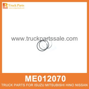 Ring Set Piston 100mm bore ME012070 ME012010 for Mitsubishi truck Pistón de colocación de anillos مكبس مجموعة الحلقة