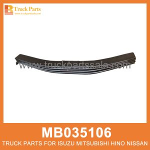 Spring Assembly Rear Suspension with Helper Leaf MB035106 for Mitsubishi truck Asamblea de resorte suspensión trasera con hoja auxiliar التعليق الخلفي لتجميع الربيع مع ورقة المساعدة