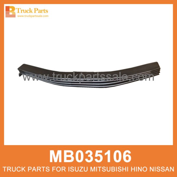 Spring Assembly Rear Suspension with Helper Leaf MB035106 for Mitsubishi truck Asamblea de resorte suspensión trasera con hoja auxiliar التعليق الخلفي لتجميع الربيع مع ورقة المساعدة