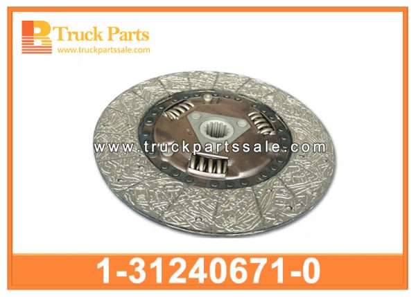 Clutch Disc 1-31240671-0 1312406710 1-31240-671-0 for ISUZU FTR Disco de embrague قرص القابض