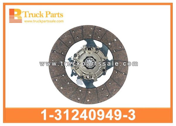 Clutch disc 1-31240949-3 1-31240-949-3 1312409493 for ISUZU FRR 4HK1 Disco de embrague قرص القابض