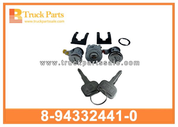 Cylinder Key Set Lock 8-94332441-0 8943324410 8-94332-441-0 for ISUZU NHR NKR 100P 4JB1 Bloqueo de la llave del cilindro قفل مجموعة مفاتيح الأسطوانة