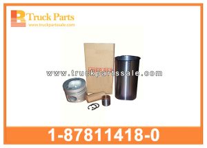 Cylinder Liner kit 1-87811418-0 1878114180 1-87811-418-0 for ISUZU NPR 4BG1 6BG1 Kit de revestimiento de cilindro طقم بطانة الأسطوانة