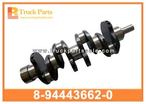 Engine Crankshaft with damper pulley 8-94443662-0 8944436620 8-94443-662-0 for ISUZU NKR 4JB1 Cigüeñal del motor con polea del amortiguador العمود المرفقي للمحرك مع بكرة المثبط