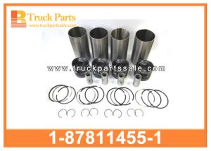 cylinder liner kit 1-87811455-1 1878114551 1-87811-455-1 for ISUZU FVR FTR 6HE1 FORWAR kit de revestimiento de cilindro طقم بطانة الأسطوانة