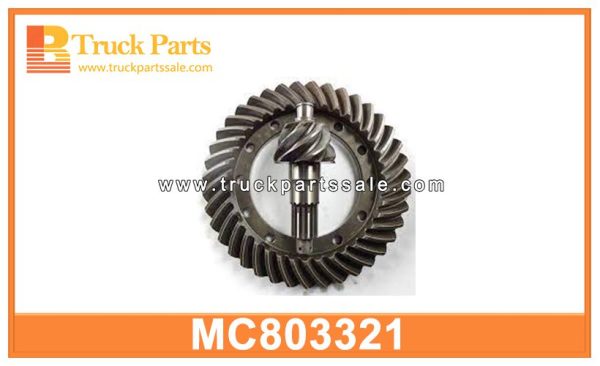 Crown Wheel Pinion 8x37 MC803321 for MITSUBISHI FUSO FV415 Piñón de la rueda de la corona ترس عجلة التاج