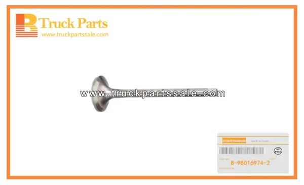 Exhaust Valve for ISUZU FUJI 4JJ1 4JK1 NKR NPR 8-98016974-0 8980169740 8-98016-974-0 Válvula de escape