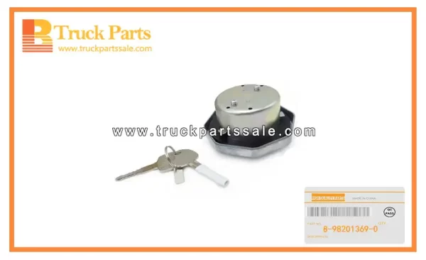 Fuel Tank Cap With Key for ISUZU NPR75 4HK1 8-98201369-0 8982013690 8-98201-369-0 Tapa del tanque de combustible con llave